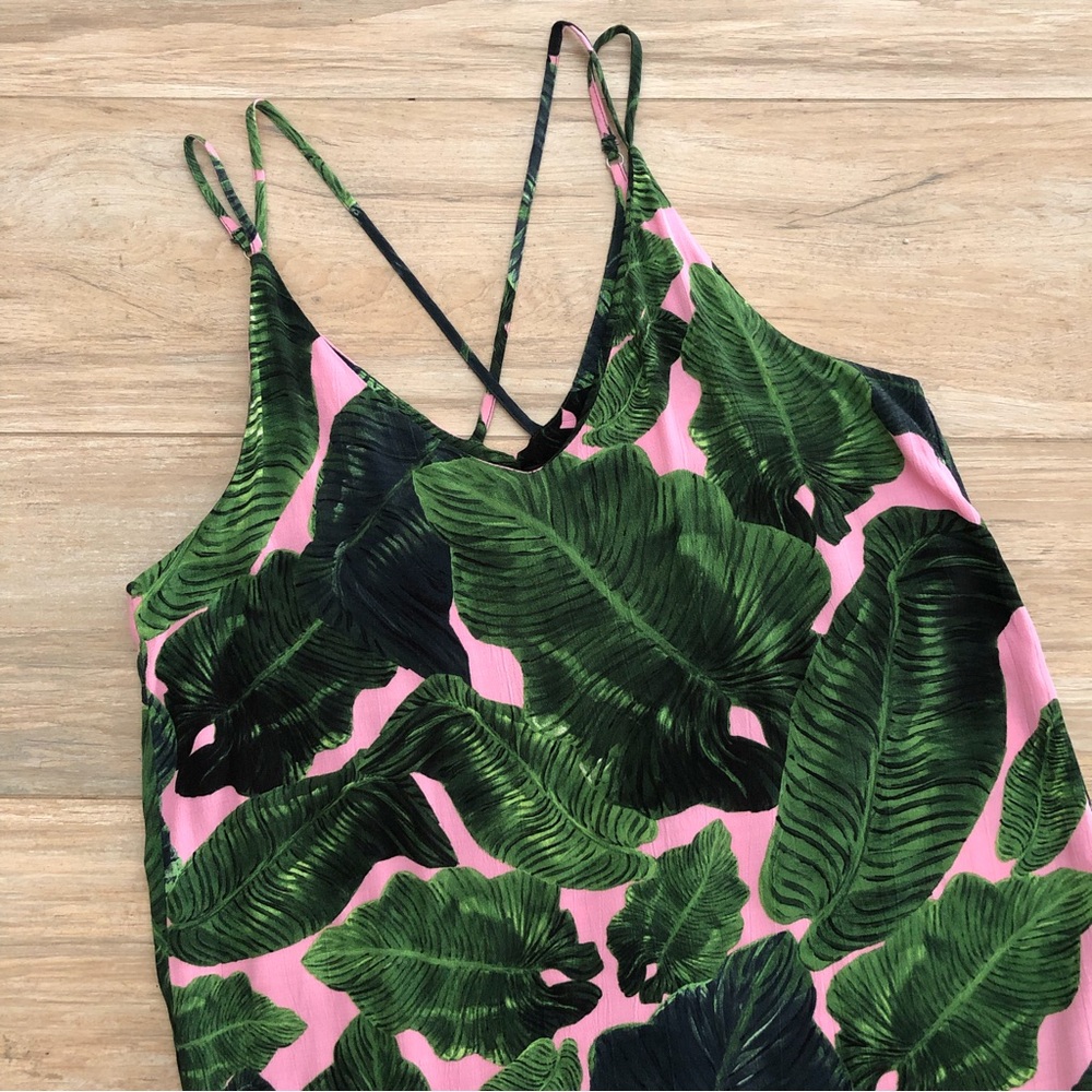 Topshop Palm Print Slipdress - Picture 2 of 14